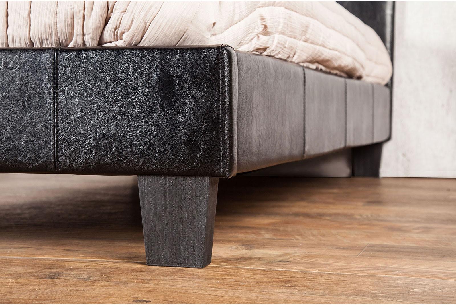 

                    
Furniture of America CM7949BK-T Velen Platform Bed Black Leatherette Purchase 
