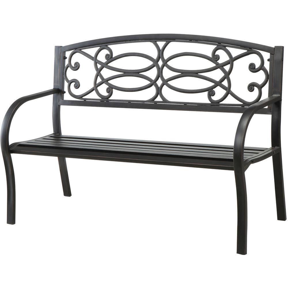 

    
Contemporary Black Steel Patio Bench Furniture of America CM-OB1808 Potter

