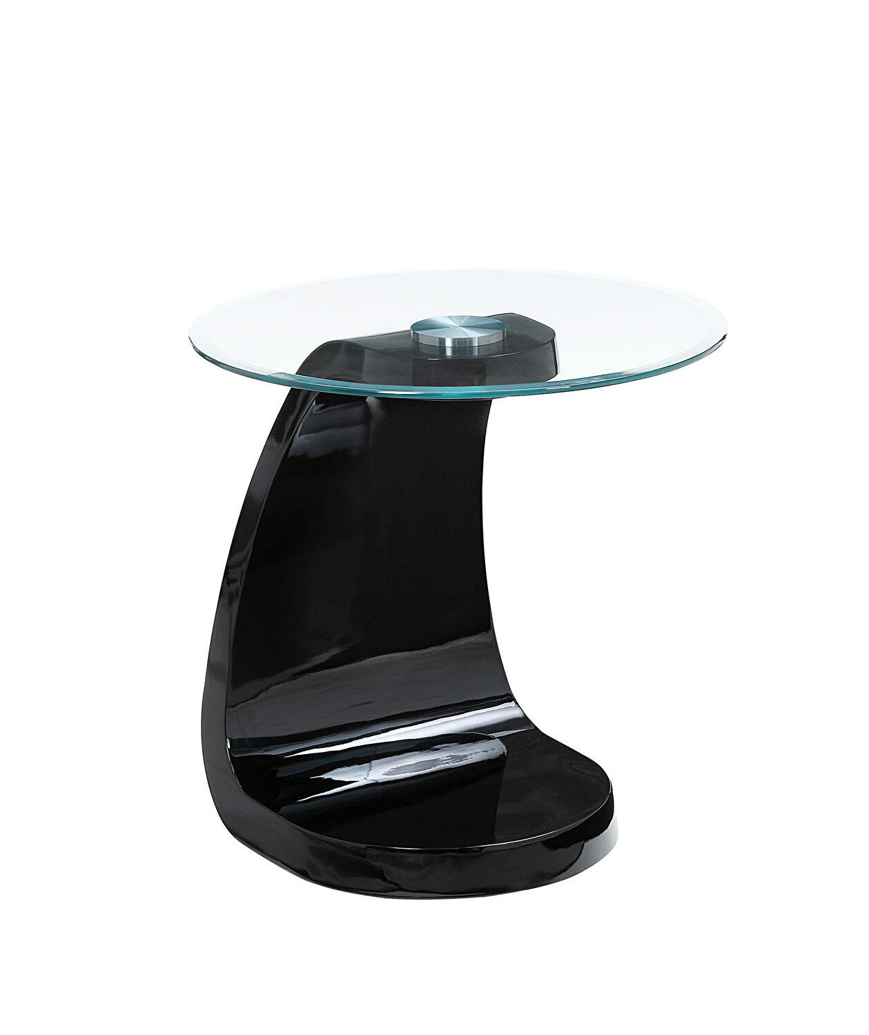 Contemporary End Table FOA4042BK-E Nahara FOA4042BK-E in Black 