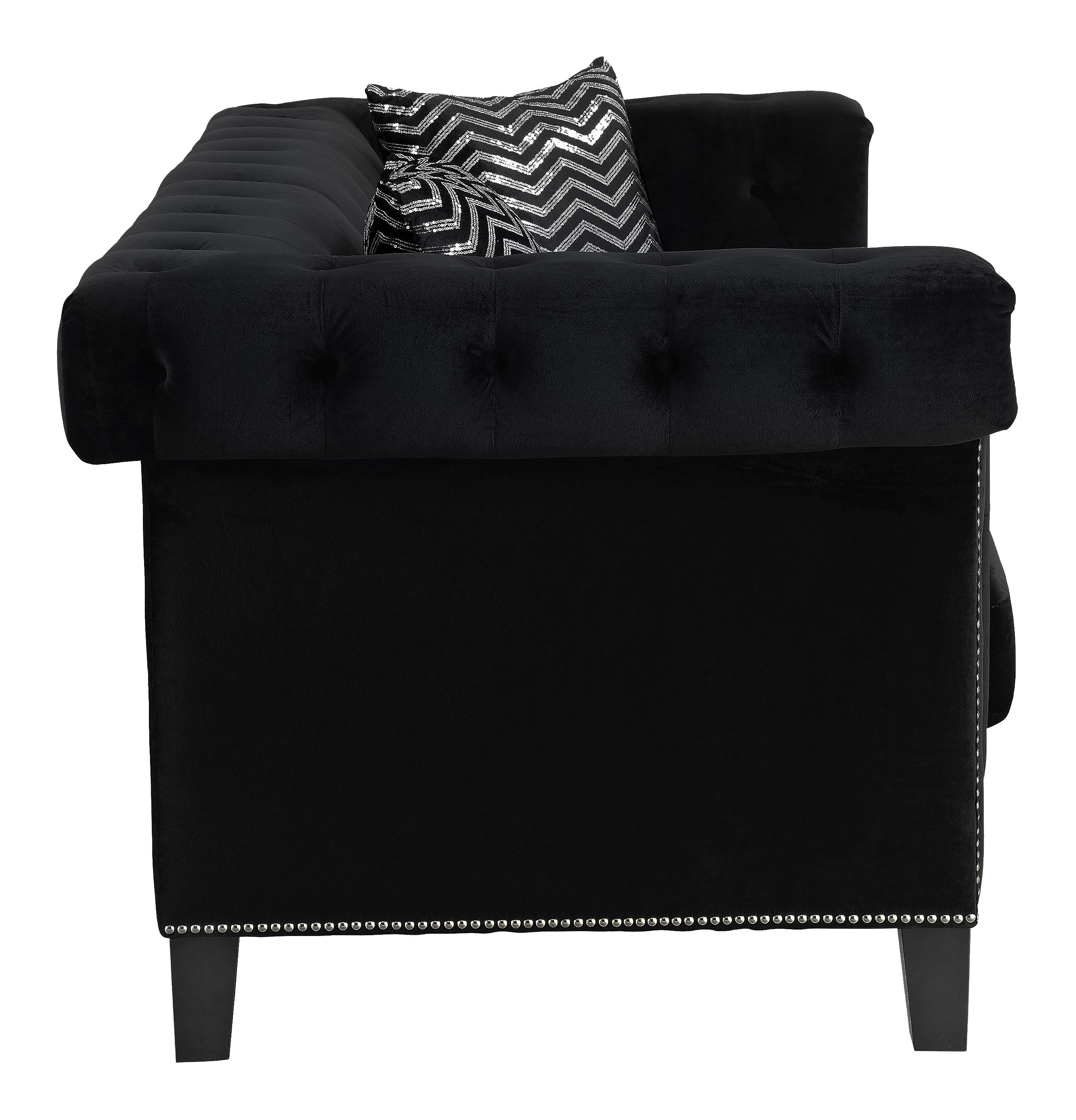

                    
Coaster 505817-S2 Reventlow Living Room Set Black Velvet Purchase 
