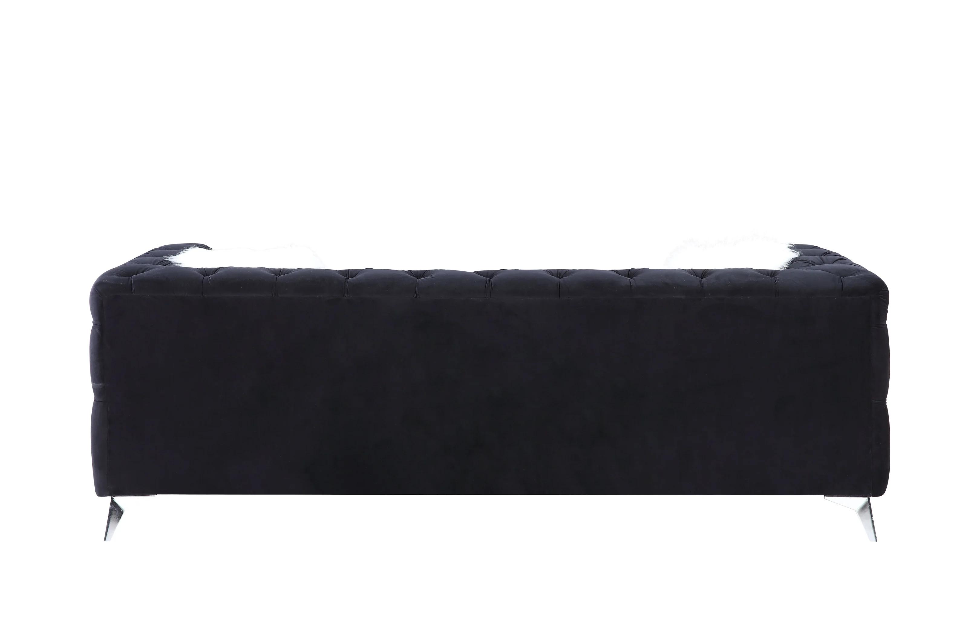 

                    
Acme Furniture Phifina Sofa and Loveseat Set Black Velvet Purchase 
