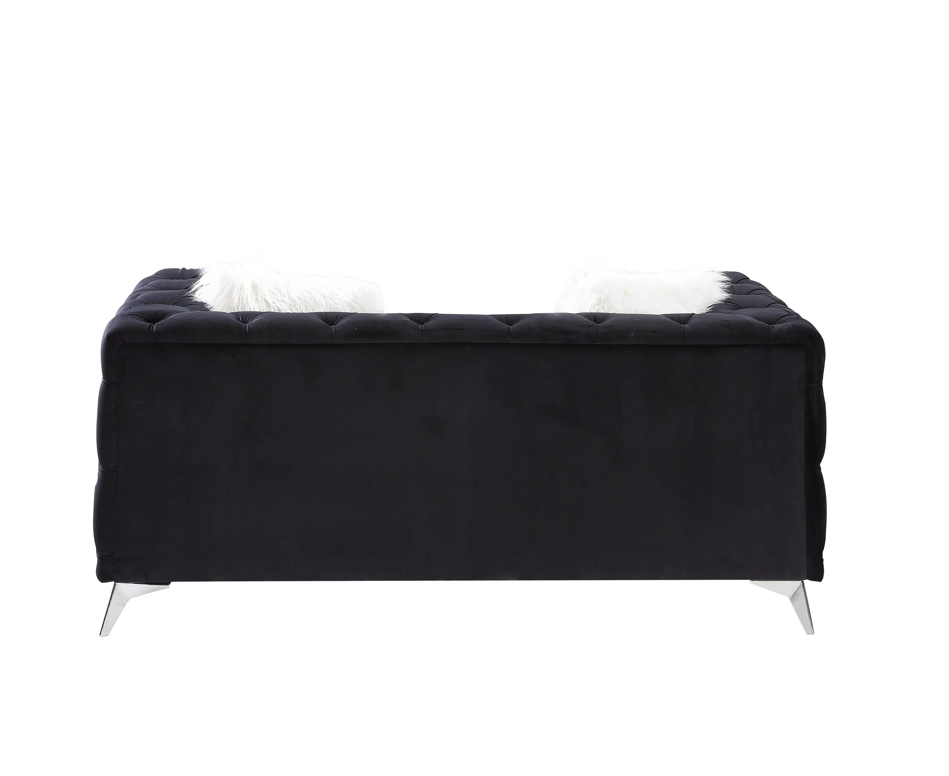 

    
55920-3pcs Contemporary Black Velvet Sofa + Loveseat + Chair by Acme Phifina 55920-3pcs
