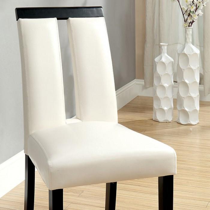 

    
Contemporary Black & White Leatherette Side Chairs Set 2pcs Furniture of America CM3559SC-2PK Luminar

