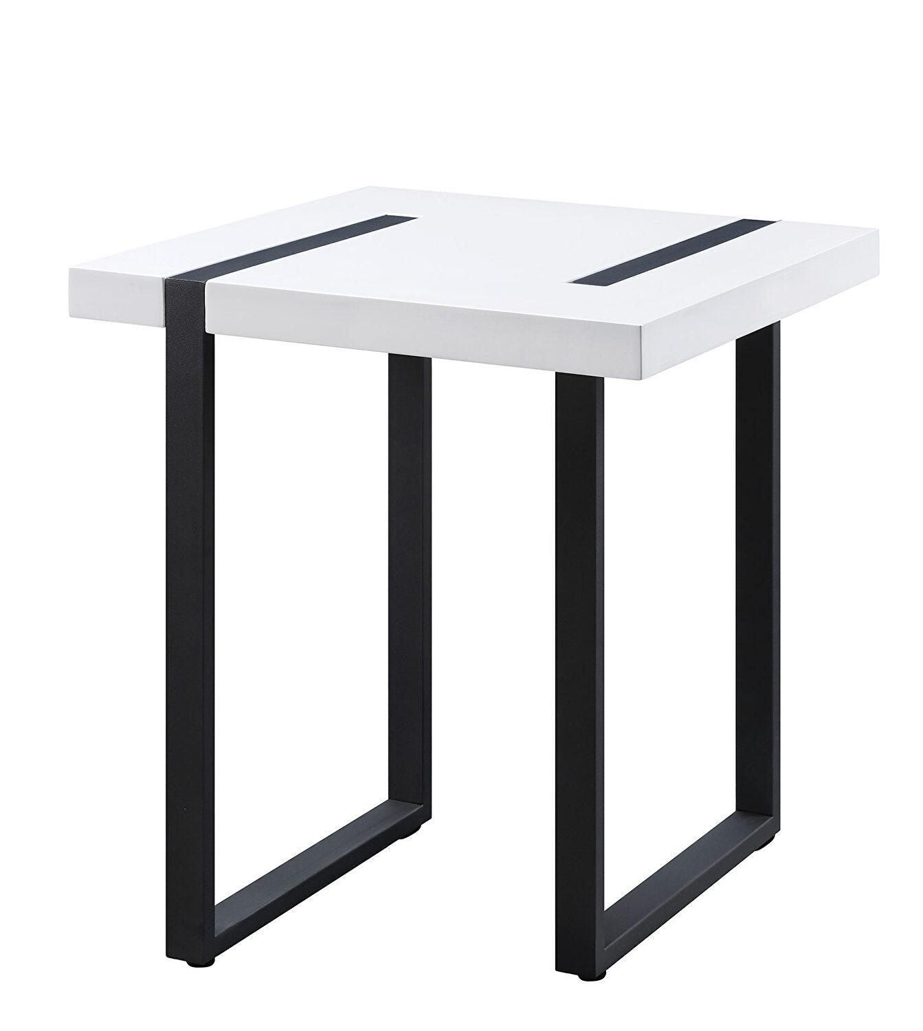 

    
Contemporary Black & White Metal End Table Set 2pcs Furniture of America Eimear
