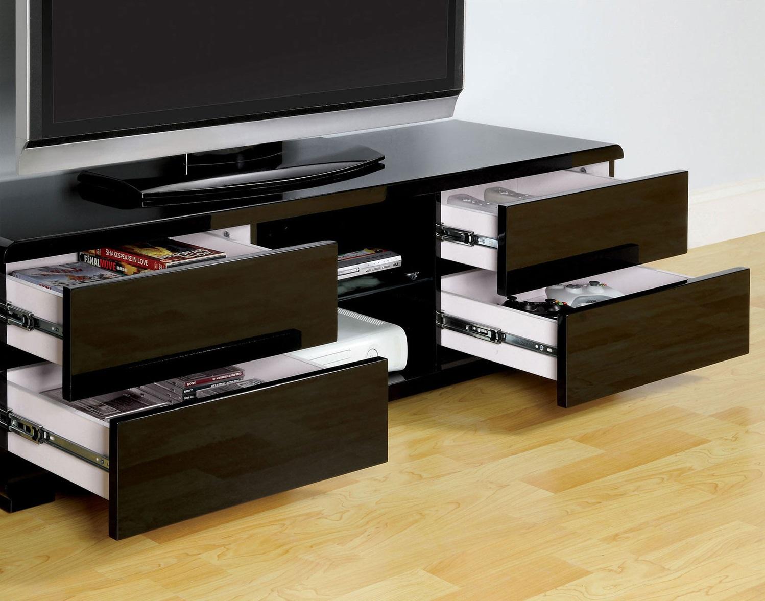 

    
Contemporary Black Wood and Metal TV Console Furniture of America CM5530BK-TV Cerro
