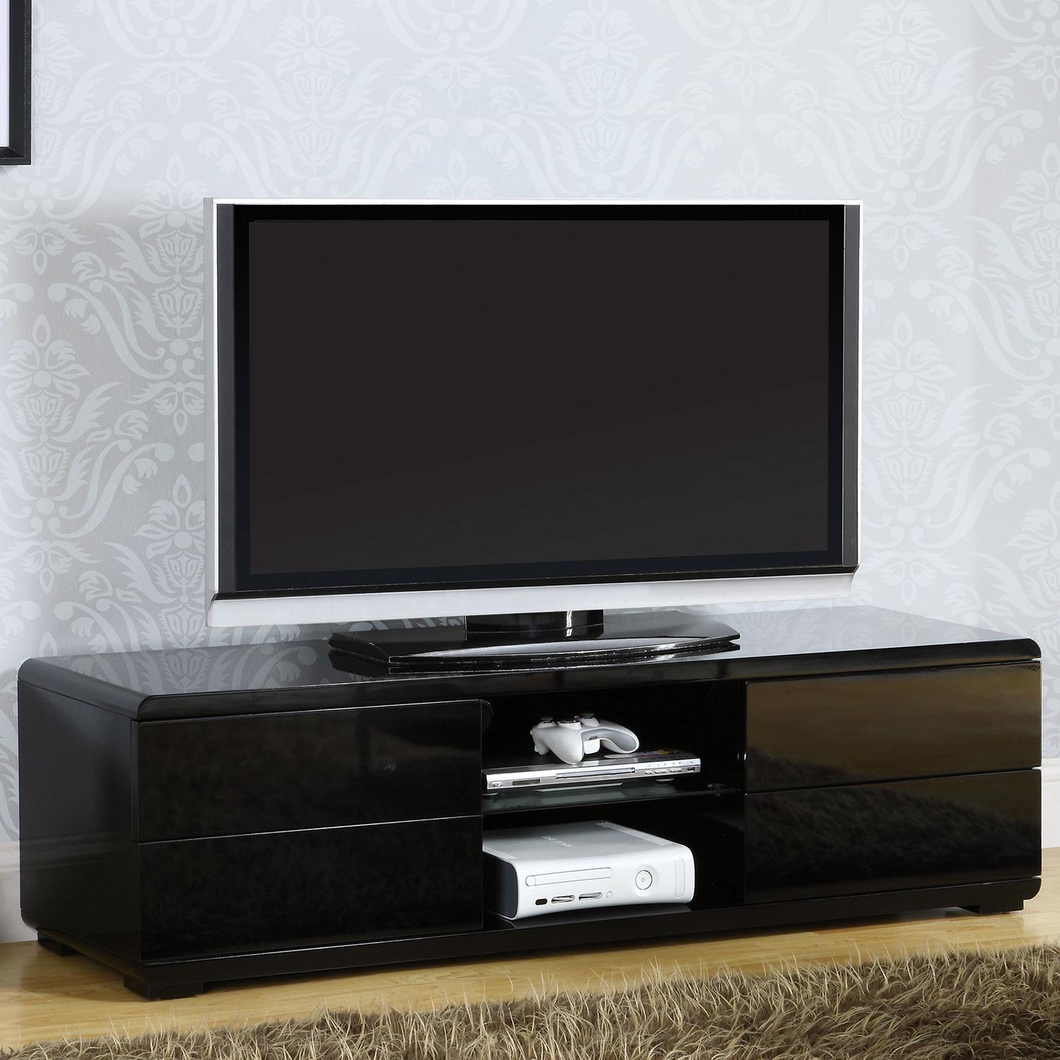 Contemporary Tv Console CM5530BK-TV Cerro CM5530BK-TV in Black 