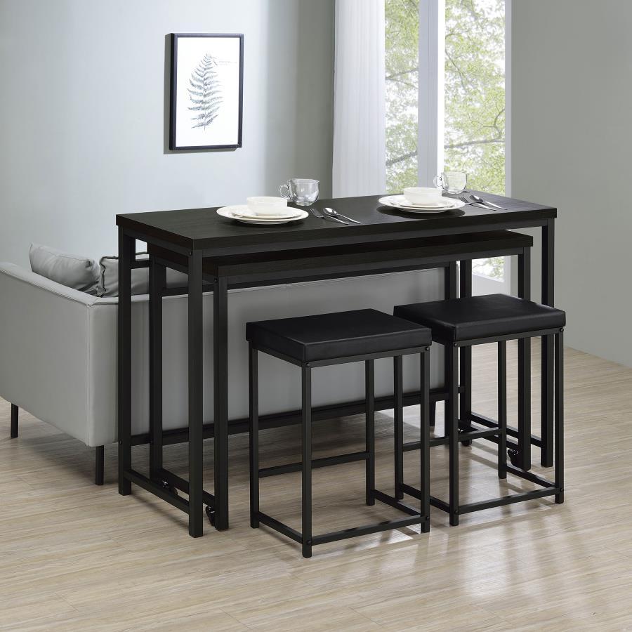 

    
Coaster Hawes Counter Height Table Set 4PCS 182724-T-4PCS Counter Height Table Set Charcoal/Black 182724-T-4PCS
