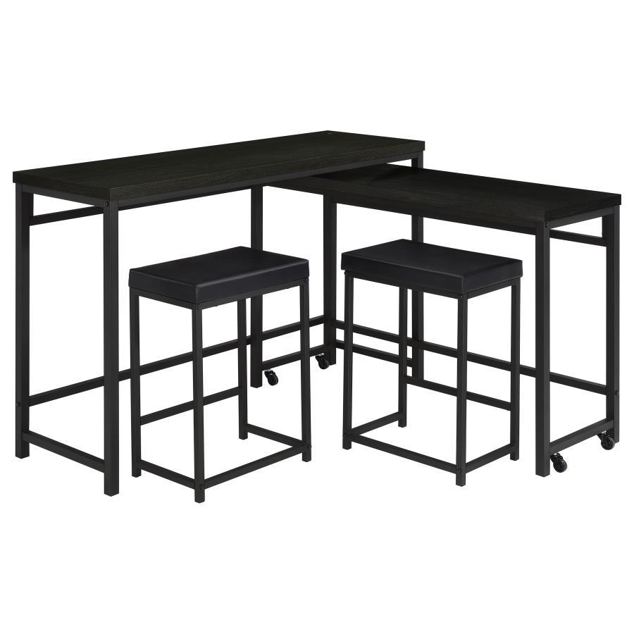 

    
182724-T-4PCS Contemporary Black Wood Counter Height Table Set 4PCS Coaster Hawes 182724
