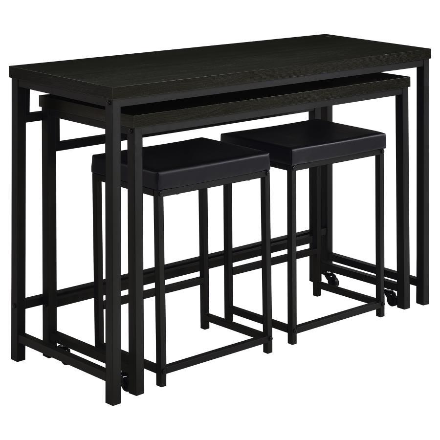 

        
65195989894987Contemporary Black Wood Counter Height Table Set 4PCS Coaster Hawes 182724

