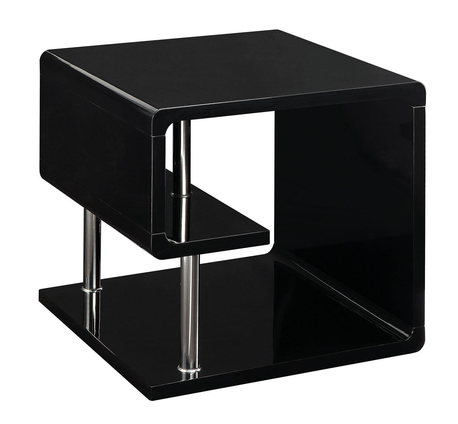 Contemporary End Table CM4057BK-E Ninove CM4057BK-E in Black 