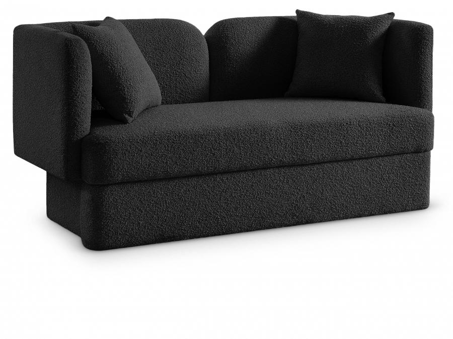 

    
Contemporary Black Wood Fabric Loveseat Meridian Furniture Marcel 616Black-L

