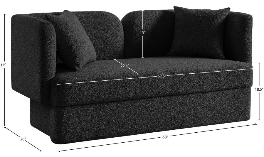 

                    
Buy Contemporary Black Wood Fabric Loveseat Meridian Furniture Marcel 616Black-L
