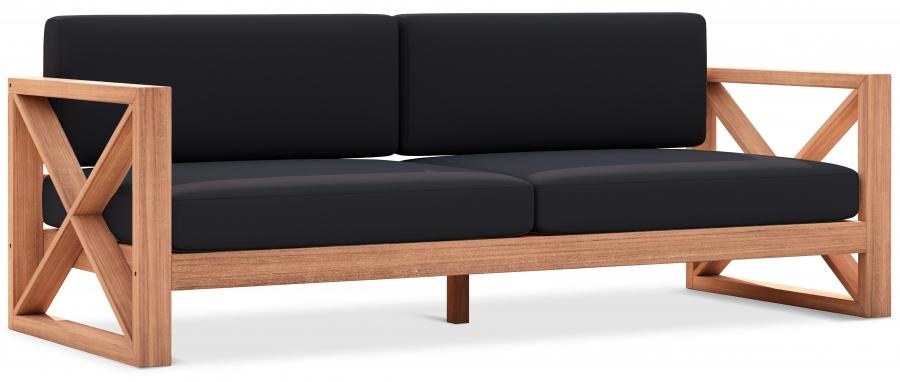 

    
Contemporary Black Wood Fabric Patio Sofa Set-3PCS Meridian Furniture Anguilla 352Black-S-3PCS
