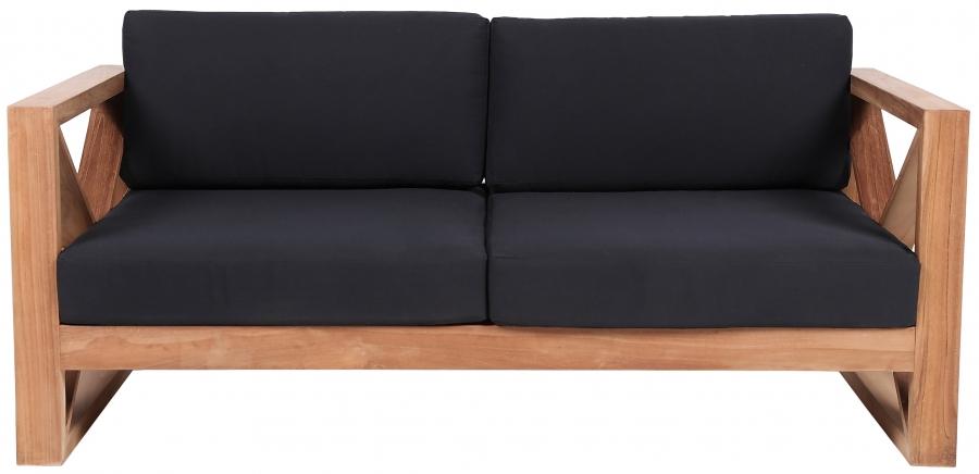 

    
Contemporary Black Wood Fabric Patio Sofa Set-3PCS Meridian Furniture Anguilla 352Black-S-3PCS
