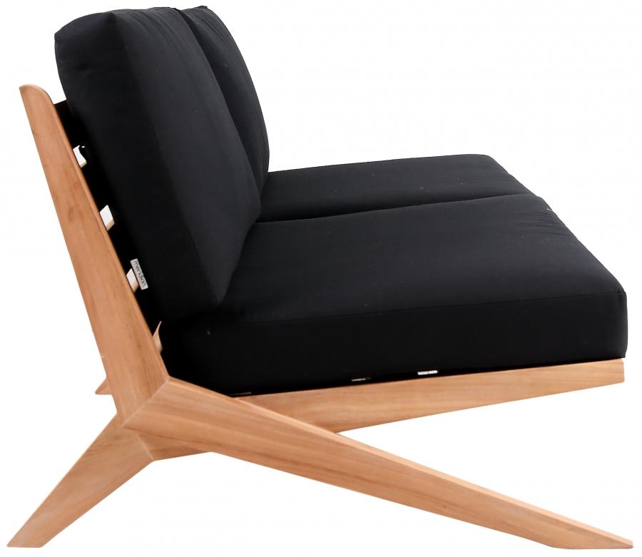 

    
 Shop  Contemporary Black Wood Fabric Patio Sofa Set 3PCS Meridian Furniture Tahiti 351Black-S-3PCS

