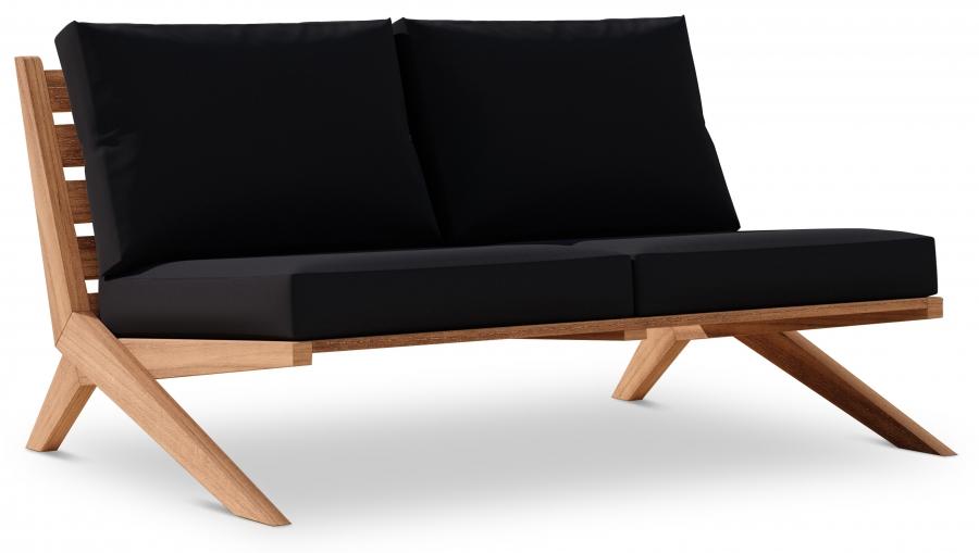 

    
 Photo  Contemporary Black Wood Fabric Patio Sofa Set 3PCS Meridian Furniture Tahiti 351Black-S-3PCS
