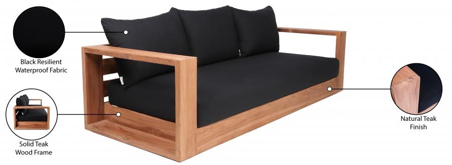 

        
22655727642136Contemporary Black Wood Fabric Patio Sofa Set 3PCS Meridian Furniture Tulum 353Black-S-3PCS
