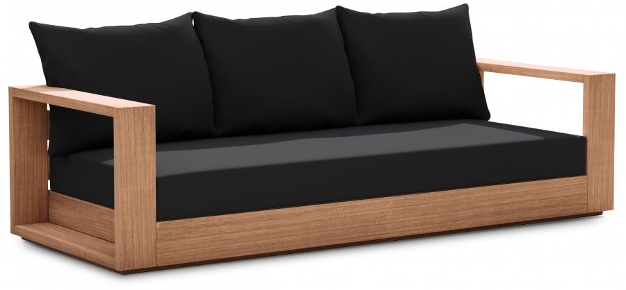 

    
Contemporary Black Wood Fabric Patio Sofa Set 6PCS Meridian Furniture Tulum 353Black-S-6PCS

