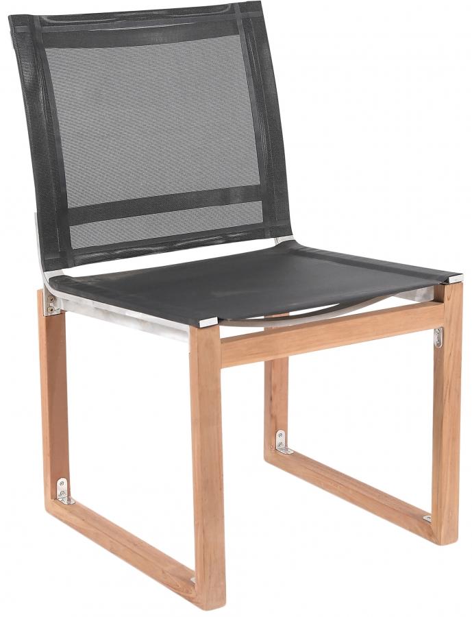 

    
Contemporary Black Wood Fabric Side Chairs Set 2PCS Meridian Furniture Tulum 353Black-SC-2PCS
