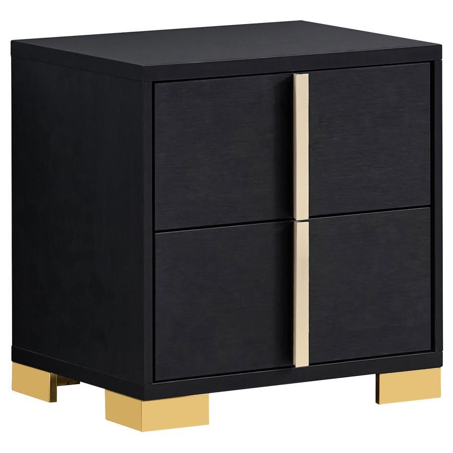 

    
 Order  Contemporary Black Wood Full Panel Bedroom Set 3PCS Coaster Marceline 222831F
