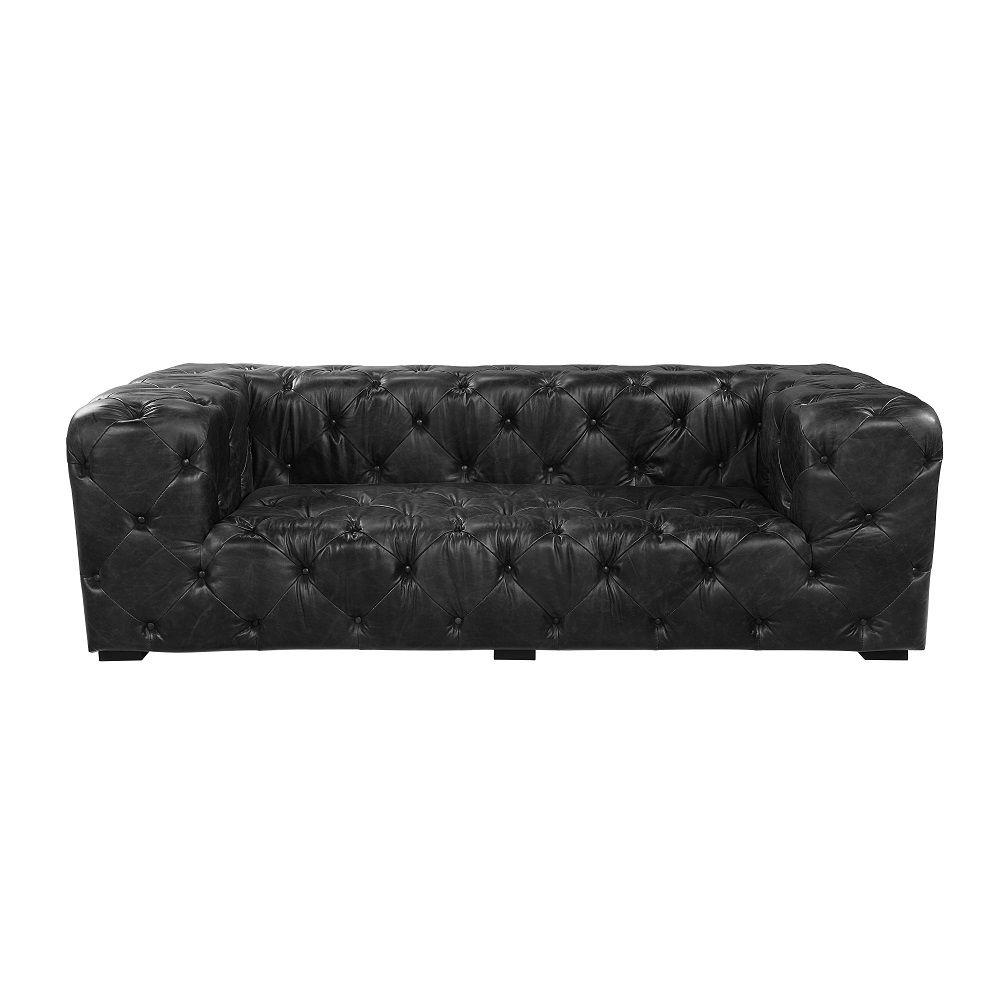 

                    
Acme Furniture Brancaster Sofa LV02285-S Sofa Black Top grain leather Purchase 
