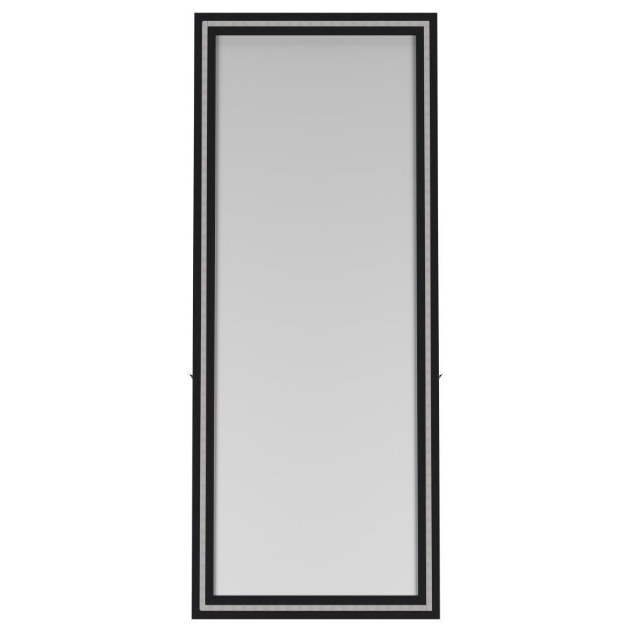 

    
960962-M Contemporary Black Wood Standing Mirror Coaster Delfin 960962

