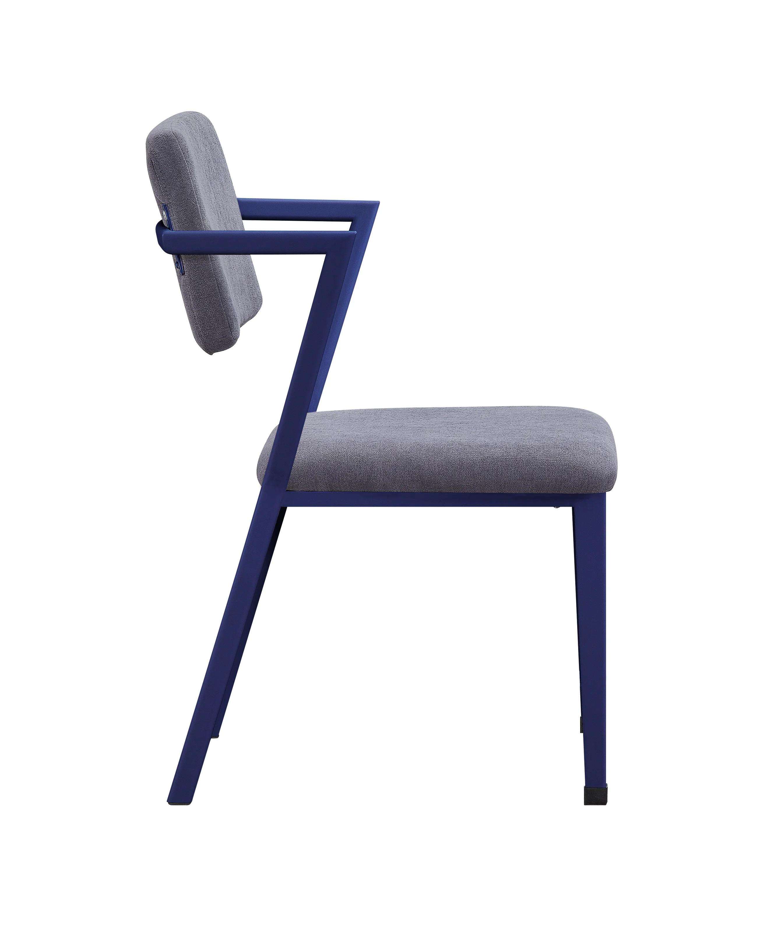 Contemporary Chair Cargo 37908 in Blue Fabric