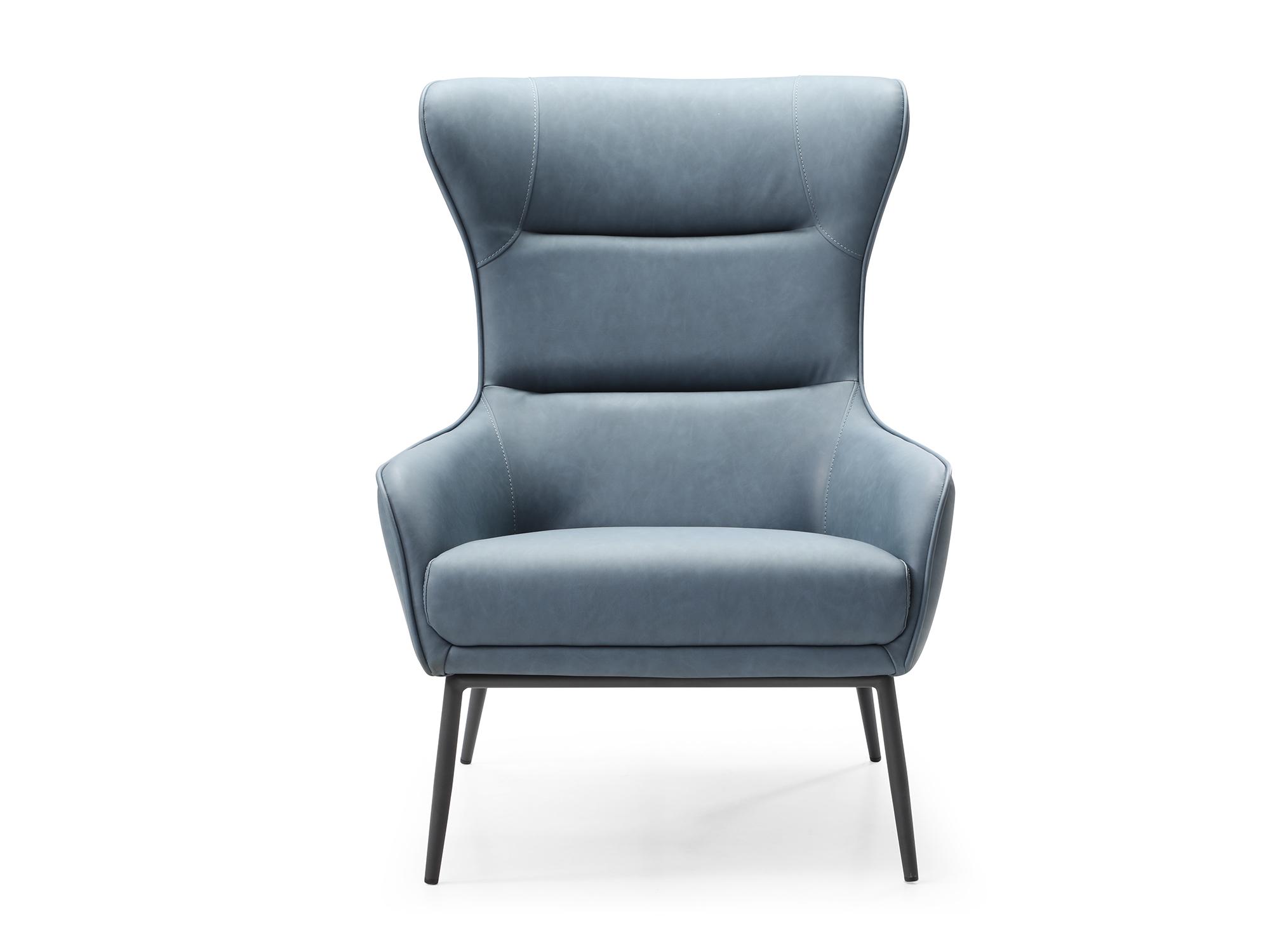

    
Contemporary Blue Fabric & Faux Leather Chair WhiteLine CH1707P-BLU Wyatt
