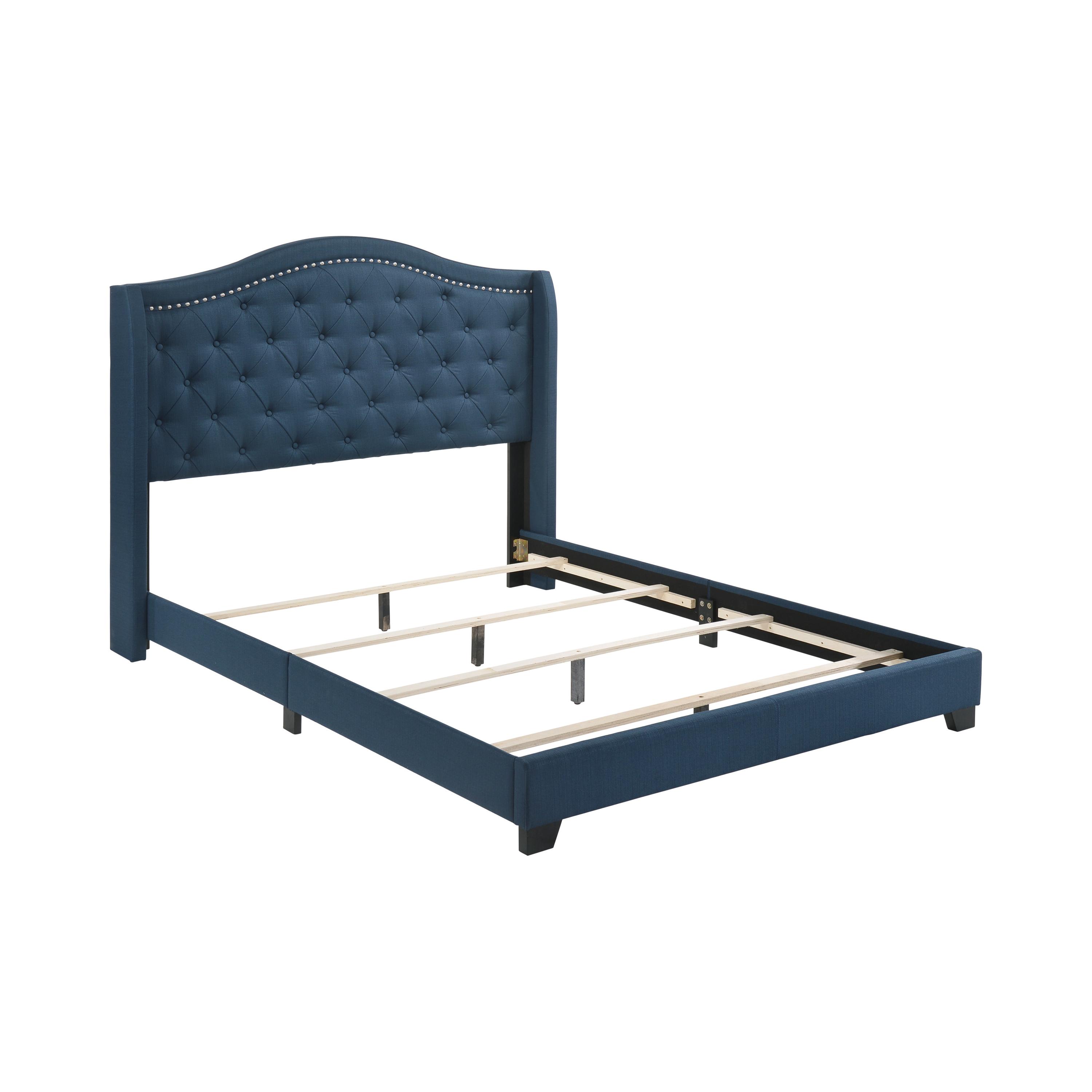 

    
Contemporary Blue Fabric Full Bed Coaster 310071F Sonoma
