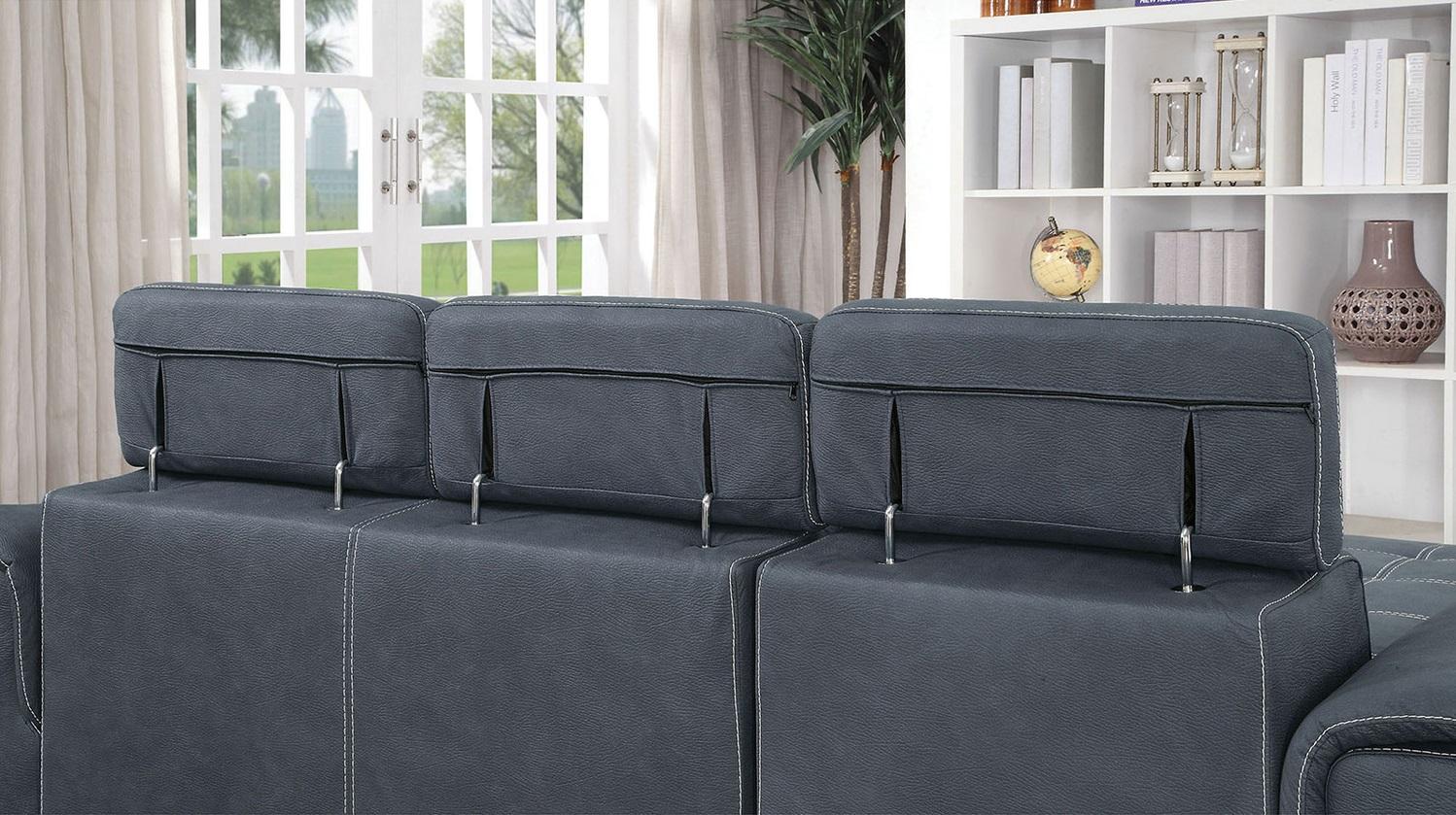 

    
CM6514BL Furniture of America Sectional Sofa
