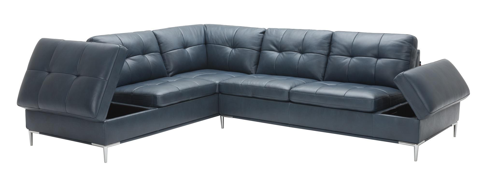 

                    
J&M Furniture Leonardo Sectional Sofa Blue Leather Purchase 
