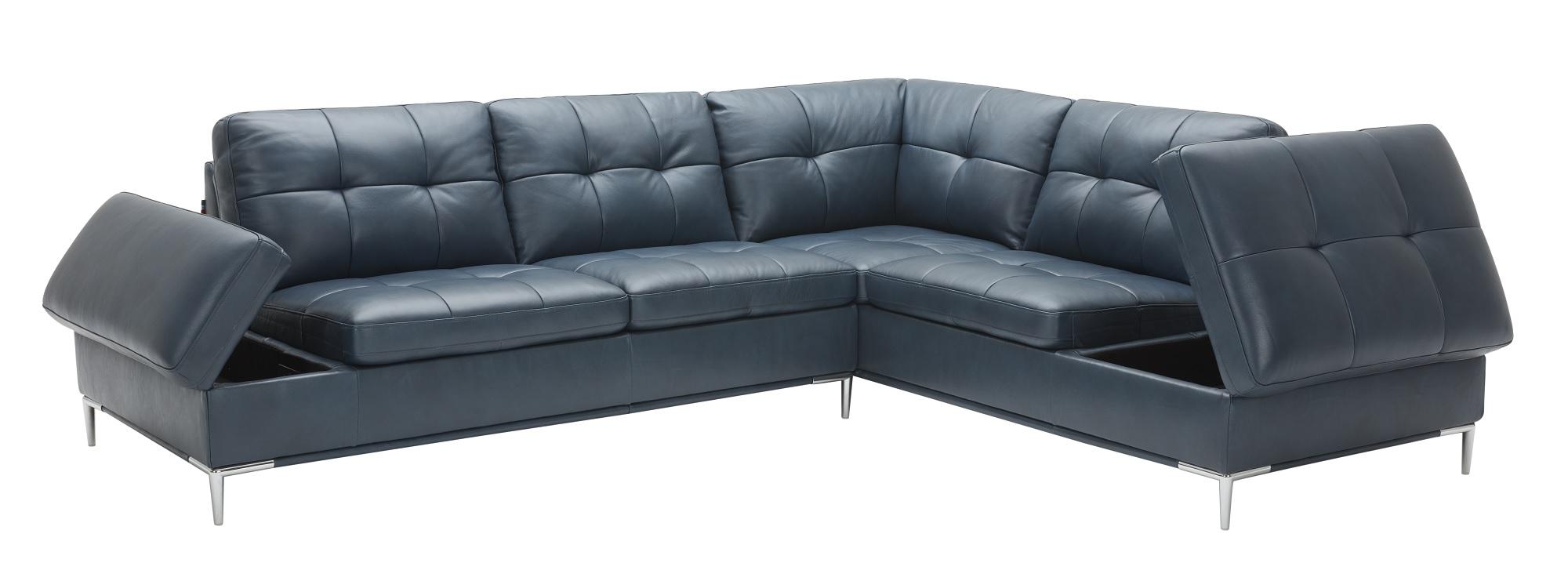 

                    
J&M Furniture Leonardo Sectional Sofa Blue Leather Purchase 
