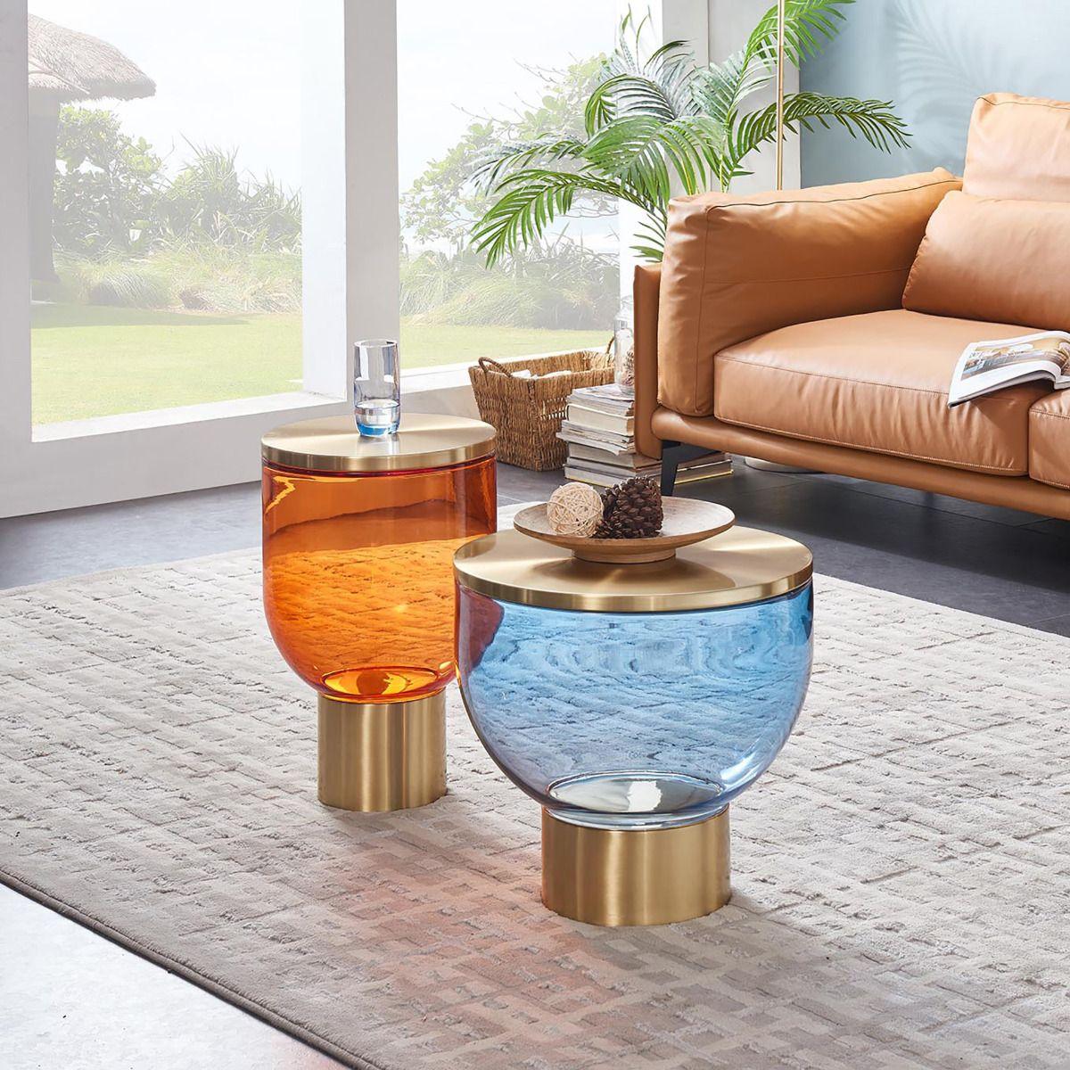 

                    
American Eagle Furniture CT-W9320-BLU / ET-W9320-ORG Coffee Table and End Table Set Orange/Blue  Purchase 
