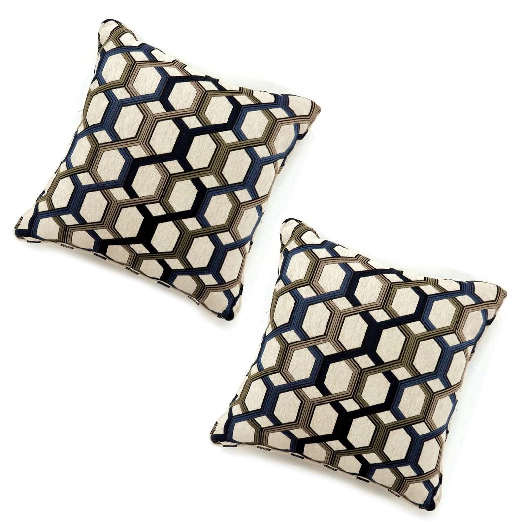 

    
Contemporary Blue Polyester Throw Pillows Set 2pcs Furniture of America PL6005BL-L Comney
