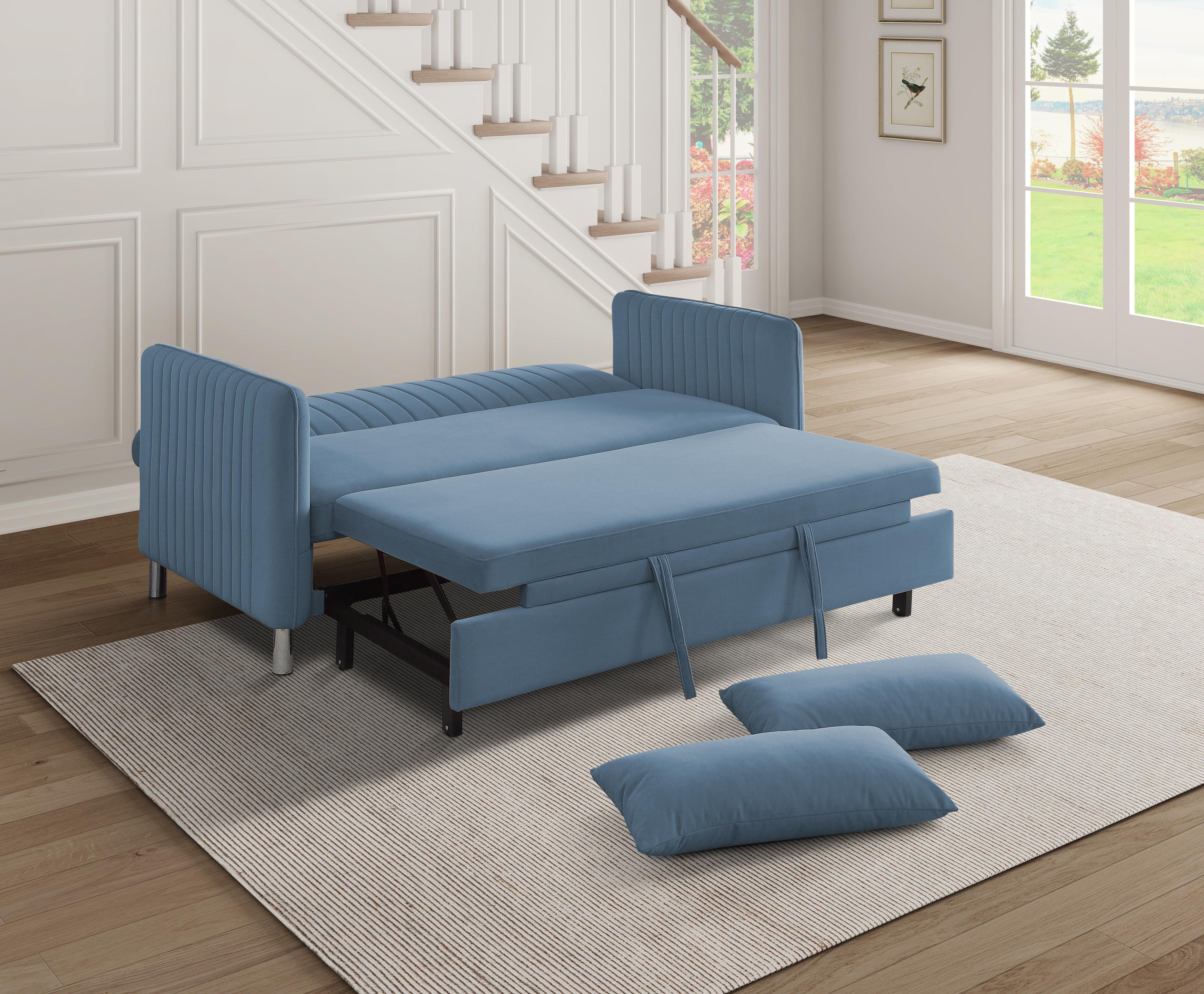 

    
9406NBU-3CL Contemporary Blue Solid Wood Sofa Homelegance 9406NBU-3CL Greenway
