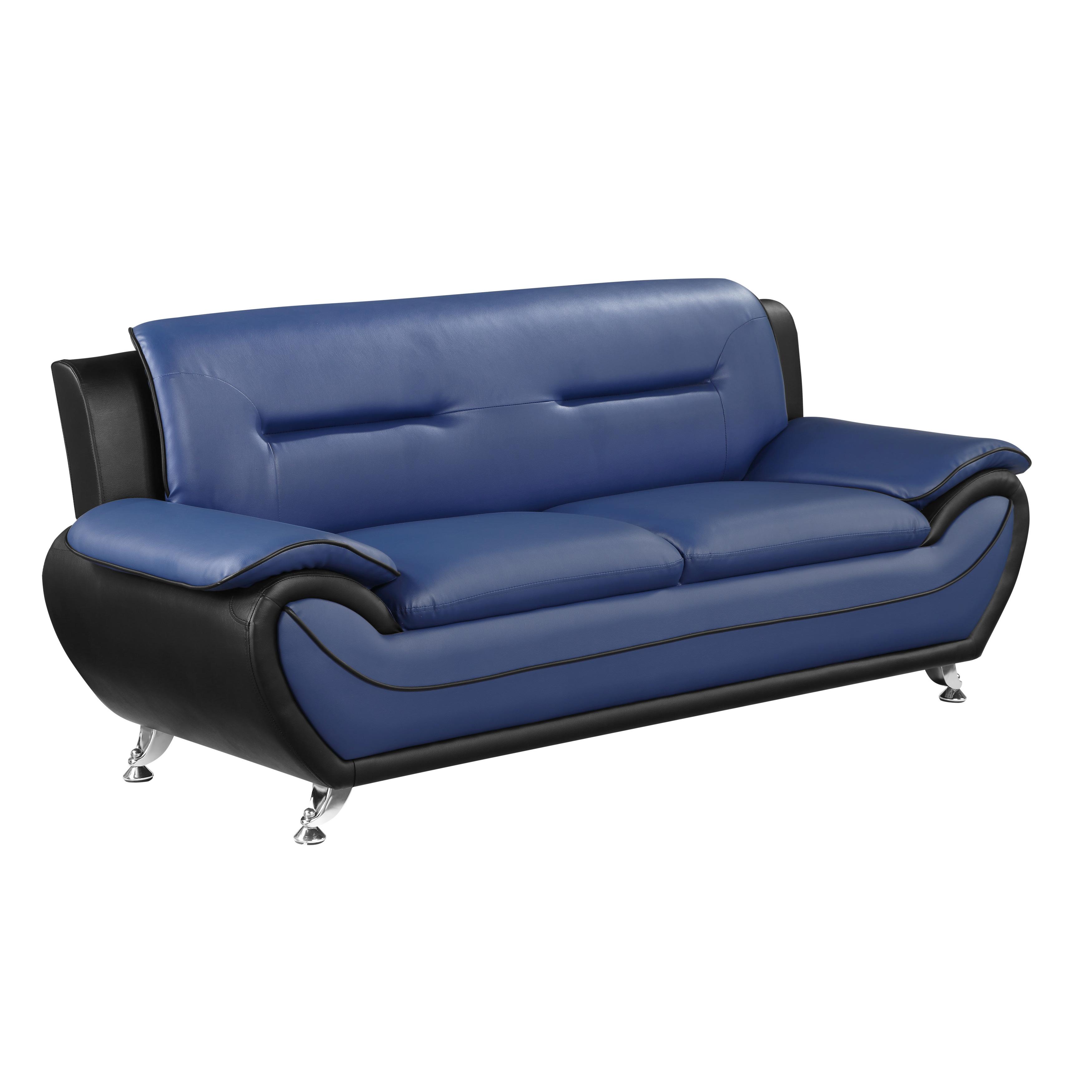 

    
Contemporary Blue Solid Wood Sofa Homelegance 9419BU-3 Matteo
