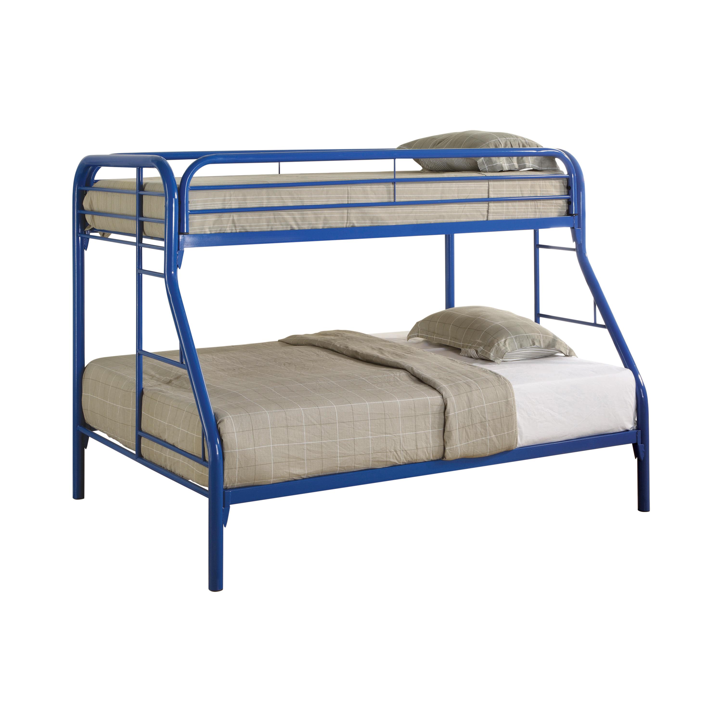 

    
Contemporary Blue Steel Twin/Full Bunk Bed Coaster 2258B Morgan
