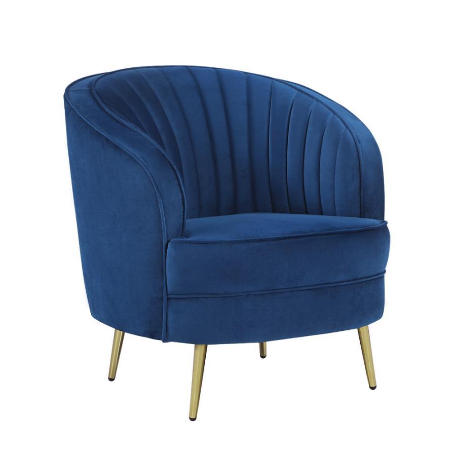 

    
 Order  Contemporary Blue Velvet Living Room Set 3pcs Coaster 506861-S3 Sophia
