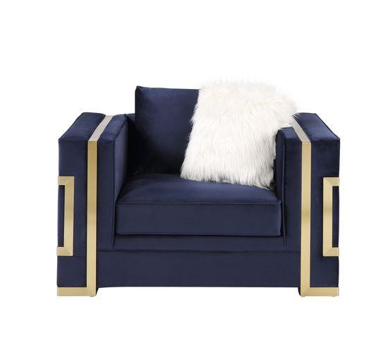 

    
LV00293-3pcs Contemporary Blue Velvet Sofa + Loveseat + Chair by Acme Virrux LV00293-3pcs
