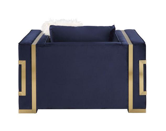 

    
 Shop  Contemporary Blue Velvet Sofa + Loveseat + Chair by Acme Virrux LV00293-3pcs
