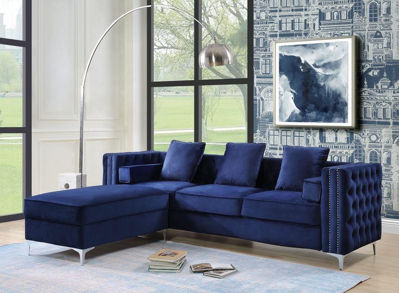 

                    
Buy Contemporary Blue Velvet Sofa + Ottoman by Acme Bovasis LV00366-2pcs
