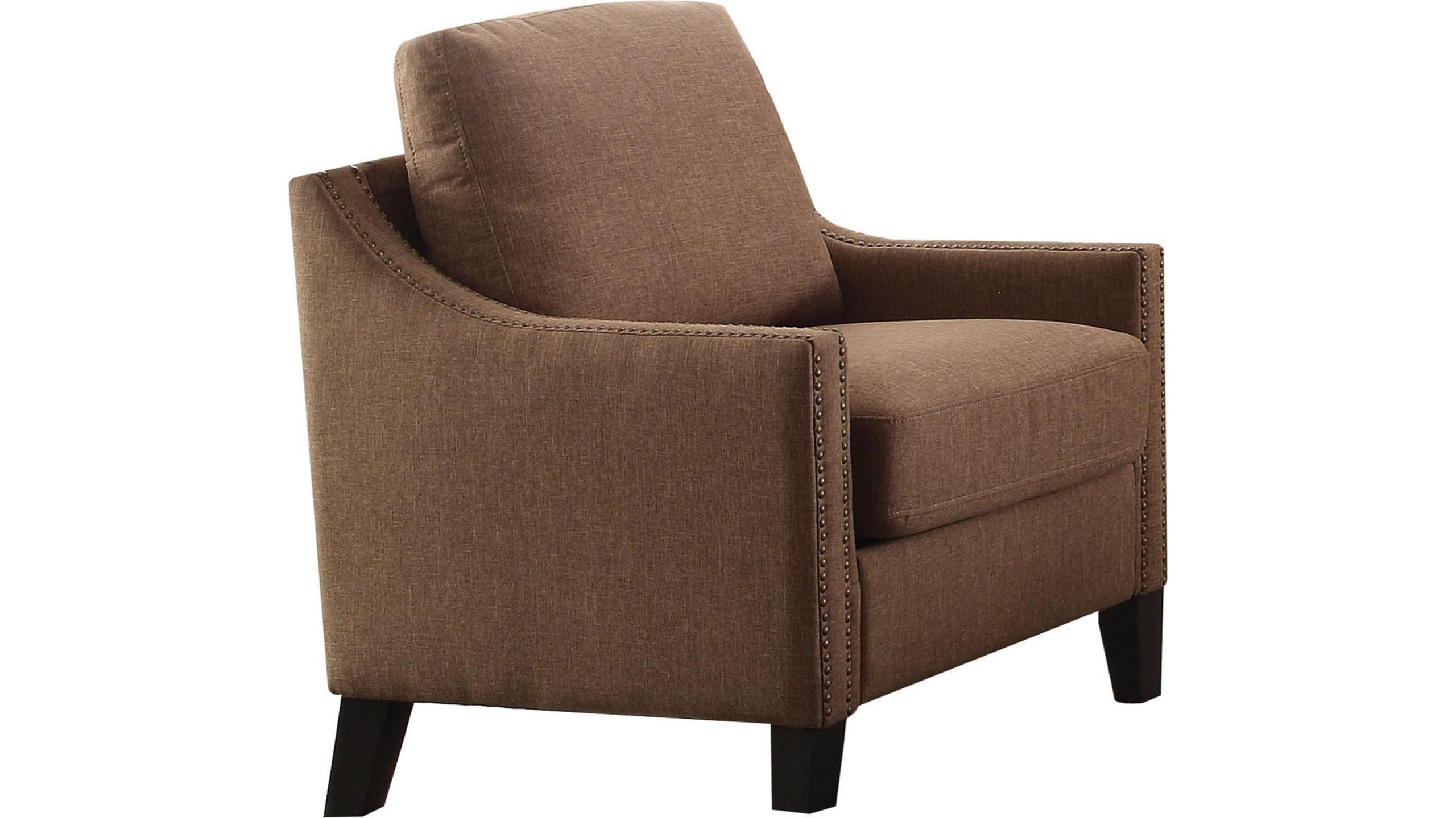 Contemporary Chair Zapata 53767 in Brown Linen