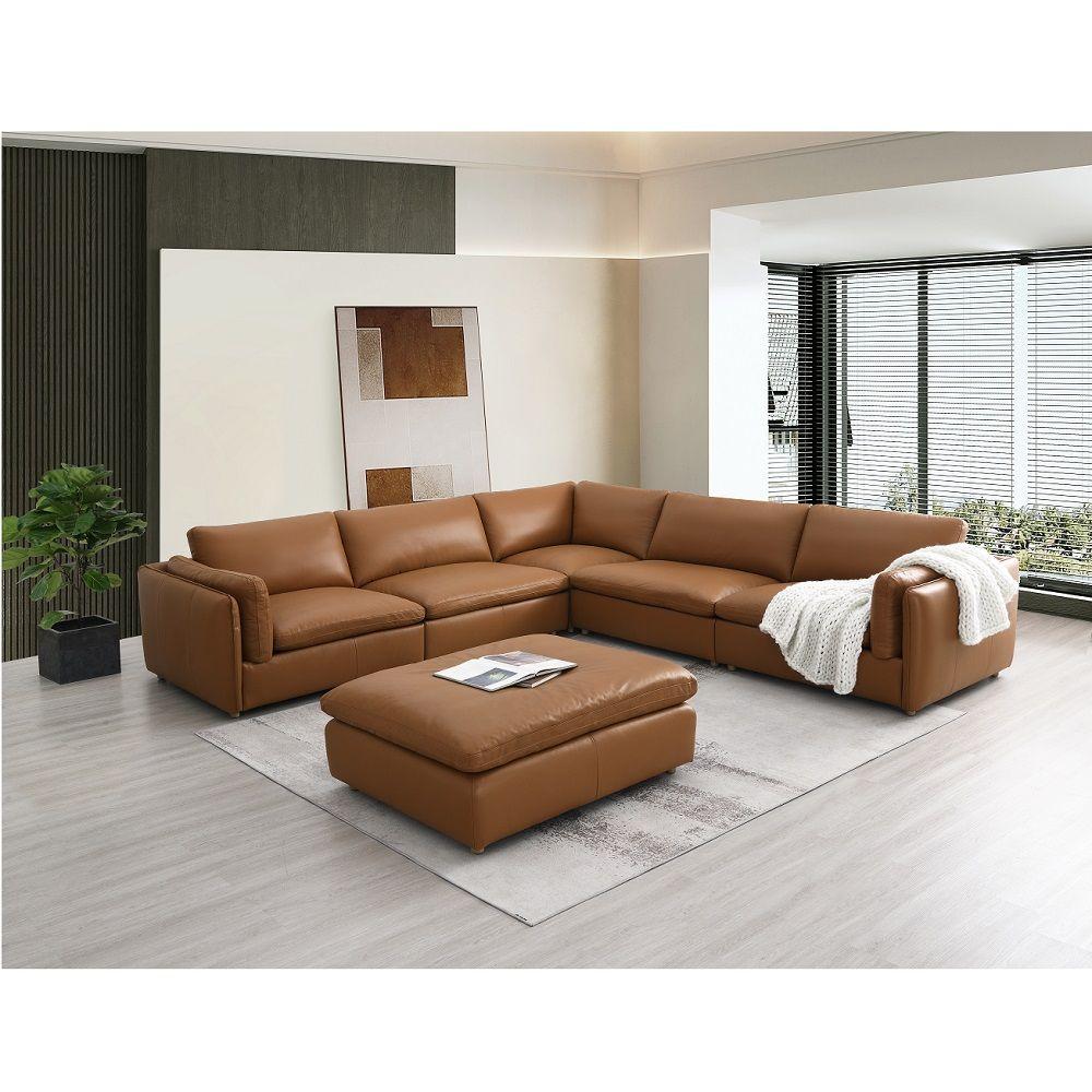 

    
Contemporary Brown Composite Wood Sectional Sofa Acme Brighton LV03370
