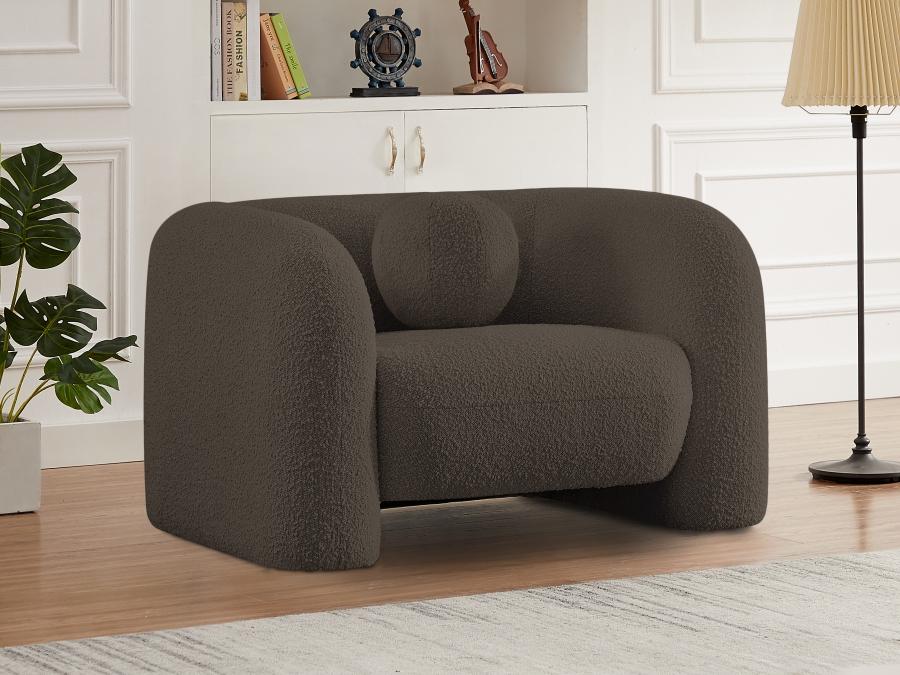 

    
Contemporary Brown Engineered Wood Chair Meridian Furniture Emory 139Brown-C
