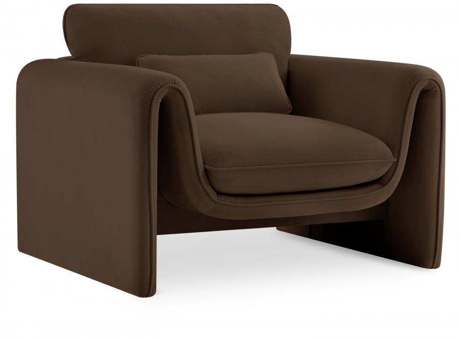 

    
Contemporary Brown Engineered Wood Chair Meridian Furniture Sloan 199Brown-C
