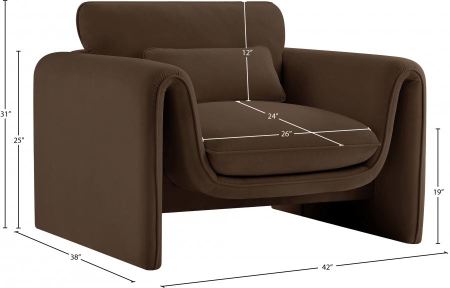 

    
199Brown-C Contemporary Brown Engineered Wood Chair Meridian Furniture Sloan 199Brown-C
