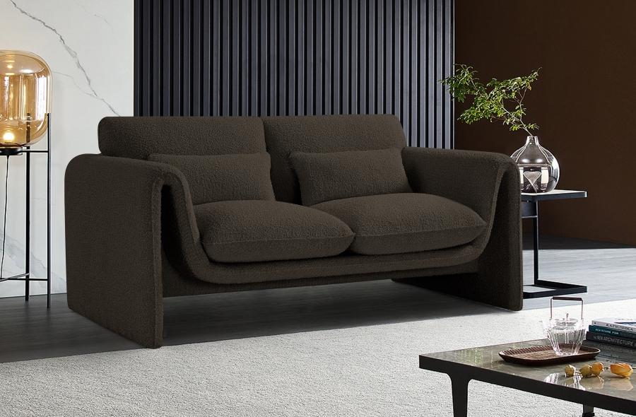 

                    
Meridian Furniture Stylus Living Room Set 2PCS 198Brown-S-2PCS Living Room Set Brown Boucle Fabric Purchase 
