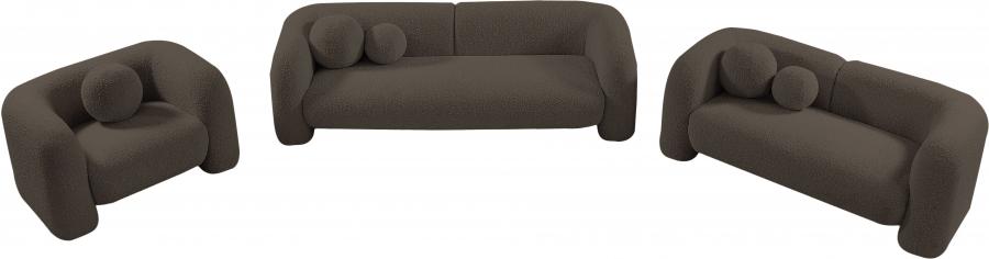 

    
 Order  Contemporary Brown Engineered Wood Sofa Meridian Furniture Emory 139Brown-S
