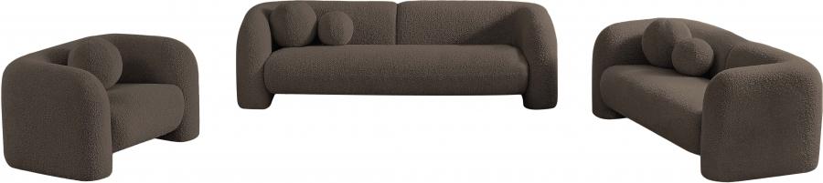 

    
 Shop  Contemporary Brown Engineered Wood Sofa Meridian Furniture Emory 139Brown-S
