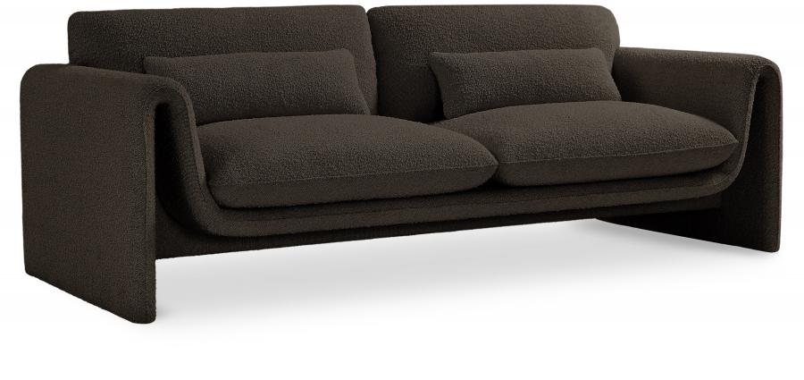 Contemporary Sofa Stylus Sofa 198Brown-S 198Brown-S in Brown 